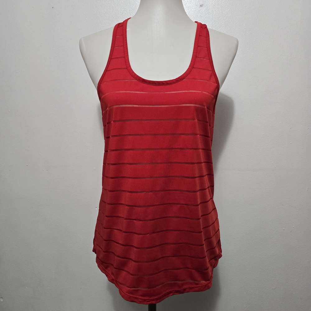 Zyia Active Red Striped Racerback Tank – Size Medium